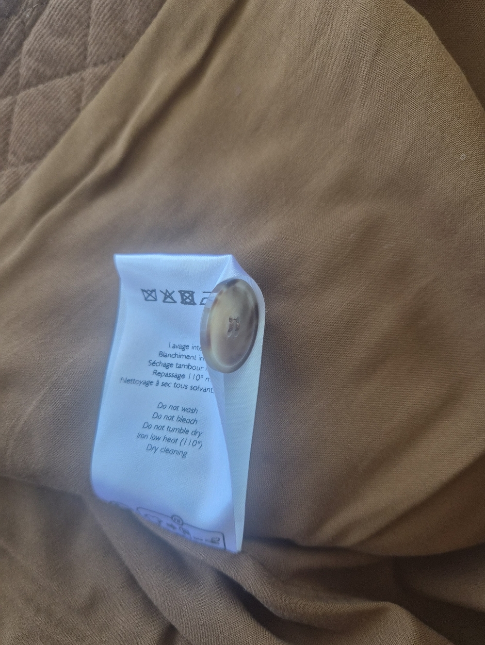 *NWT* [Sezane] Will Jacket In Camel Velvet, Size M - Picture 10 of 10